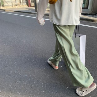 女装 宽松显瘦拖地裤 胖妹妹mm百搭垂感西装 薄款 200斤 阔腿夏季 大码