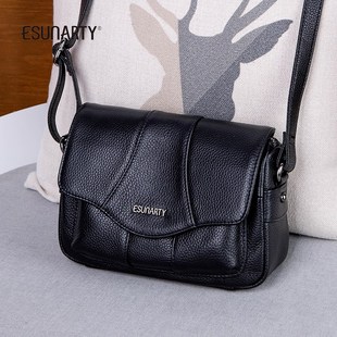 通勤小方包女软皮女士单肩斜挎包 真皮妈妈款 女款 包包2024年新款