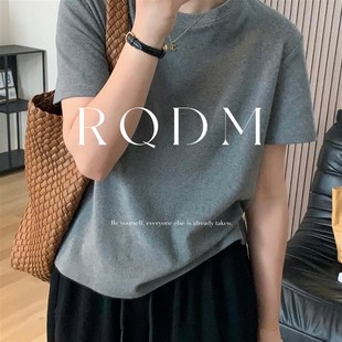 女装 显瘦百搭圆领正肩短袖 2025夏季 胖妹妹基础款 T恤上衣 新款 大码