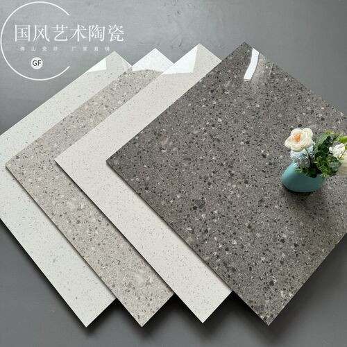 彩色亮光水磨石瓷砖600600客厅通体砖工装连锁店地板砖仿古砖