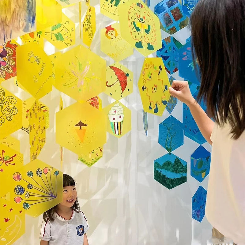 幼儿园环创吊饰六边形彩色塑料片 展览会挂饰手工DIY儿童涂鸦画板,橡塑材料及制品,硅胶片/硅胶垫片,淘宝优惠券,粉丝福利购,淘宝优惠卷