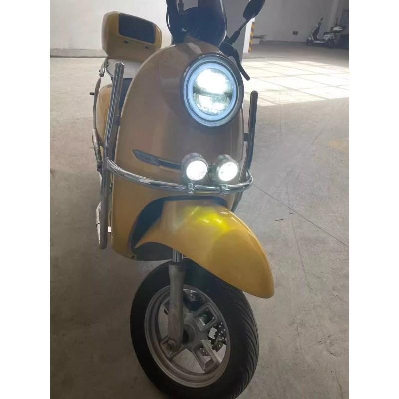 电动车摩托车三轮车12v至85v强光射灯大灯灯泡led灯车灯外置超亮