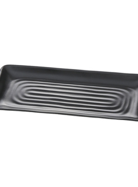 仿瓷餐具黑色碟子密胺盘子火锅店菜盘塑料牛肉烤肉烧烤盘商用餐盘