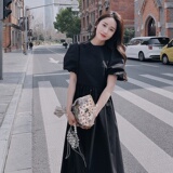 2025【现货夏款】新款泡泡袖连衣裙201-3045-P120-控178，女装连衣裙，浙宝201