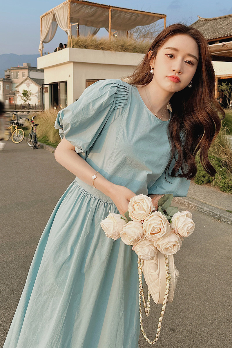 2025【现货夏款】新货泡泡袖连衣裙201-3062-P115-控168,女装连衣裙,浙宝201