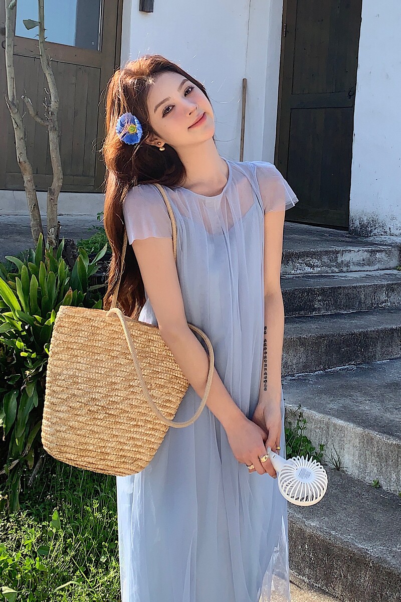 2025【现货夏款】新货网纱连衣裙201-Q018-P125-控188,女装连衣裙,浙宝201