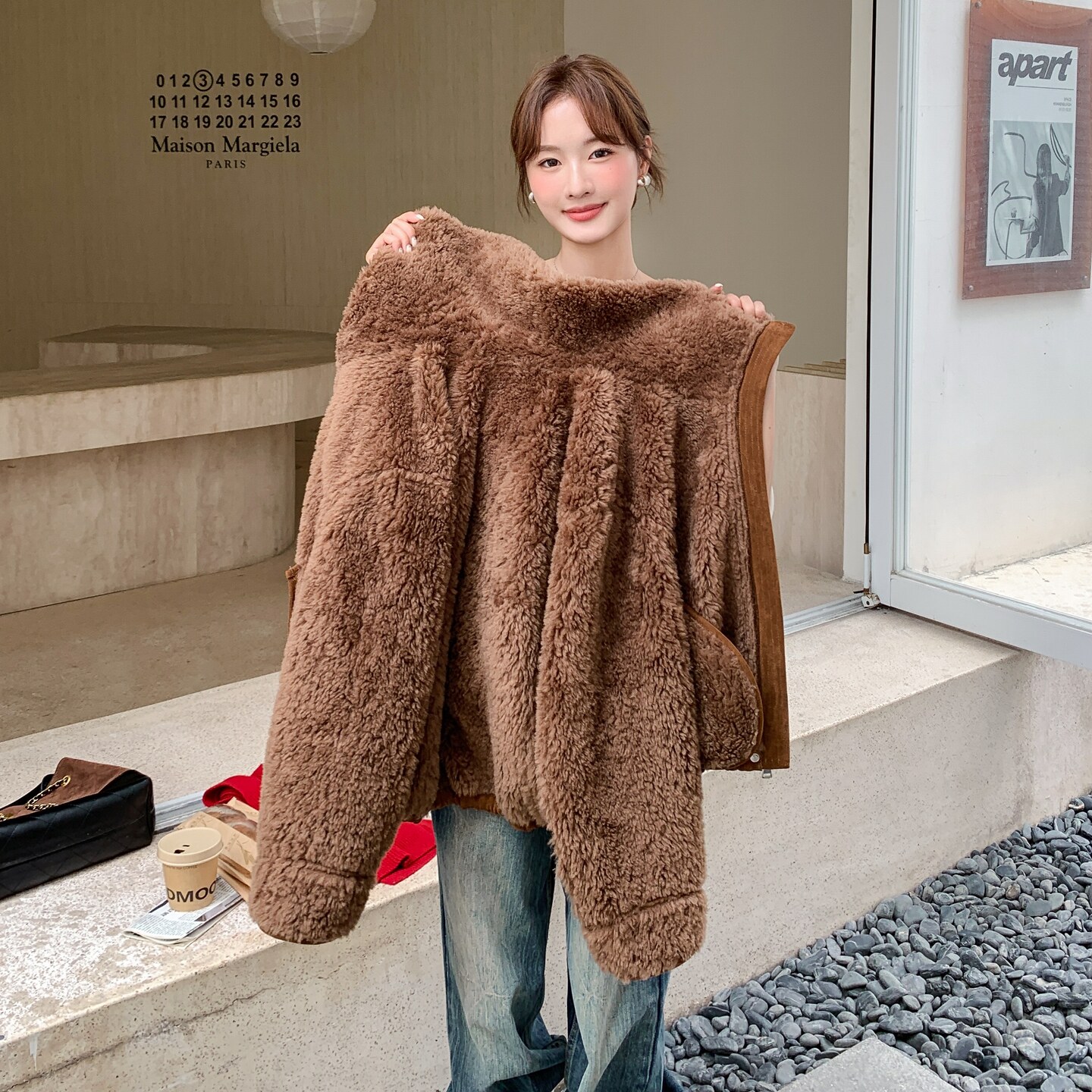 2025【现货冬款】新货美拉德翻领短外套201-Q230-P195-控298,女装短外套,浙宝201