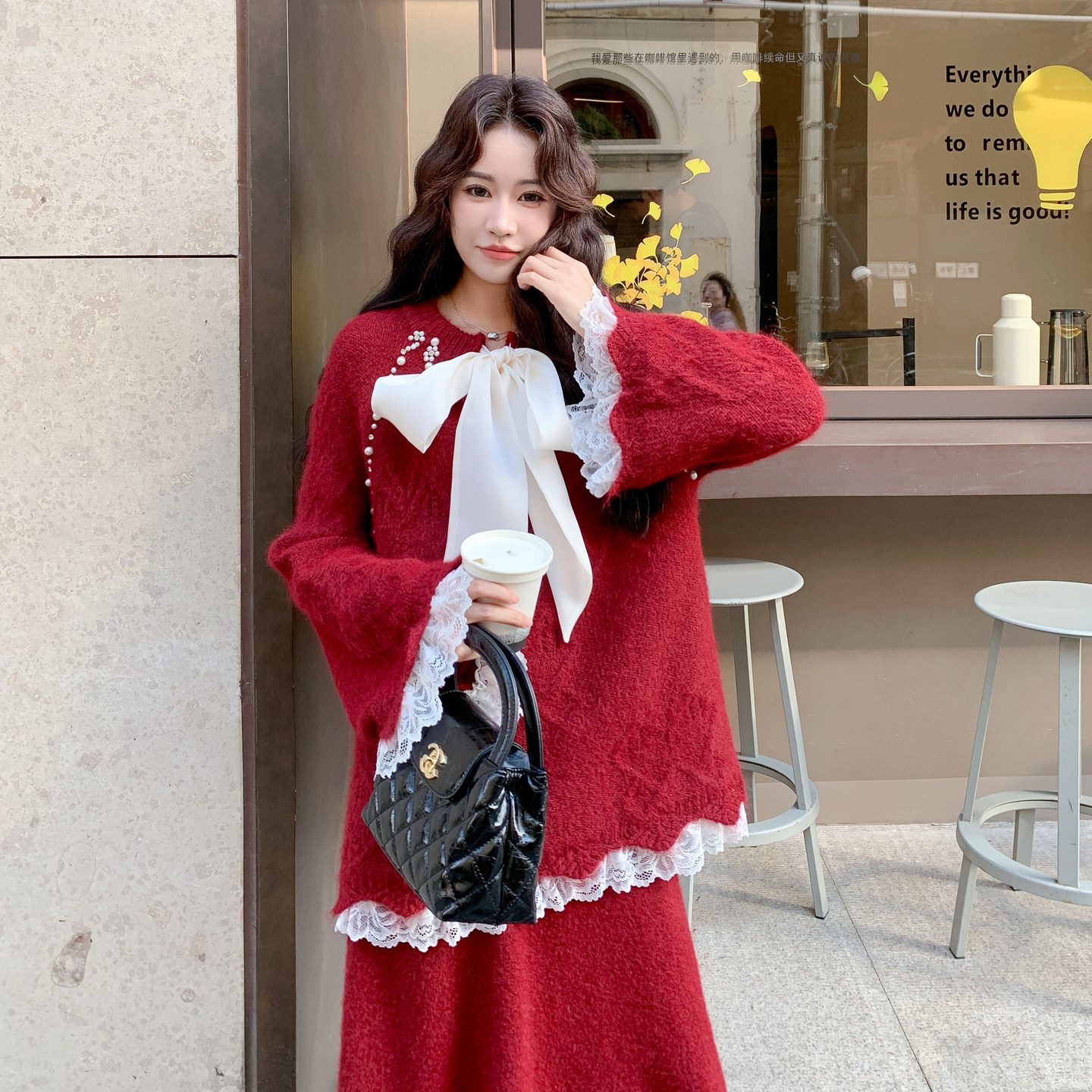 2026【现货春款】新货温柔系蝴蝶结套装201-Q350-P155-控248，女装套装/套裙，浙宝201