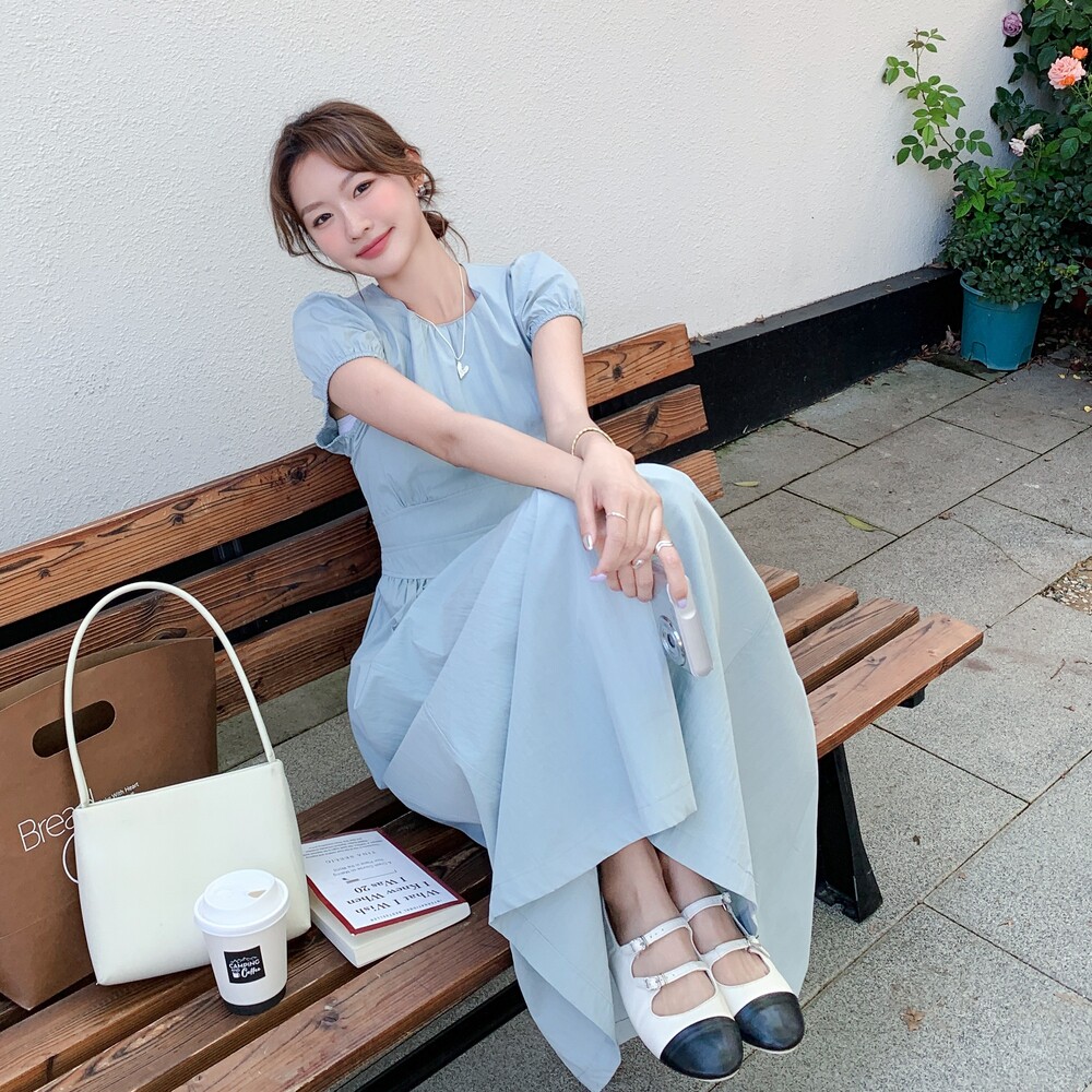 2025【现货夏款】新货泡泡袖连衣裙201-Q027-P125-控188,女装连衣裙,浙宝201
