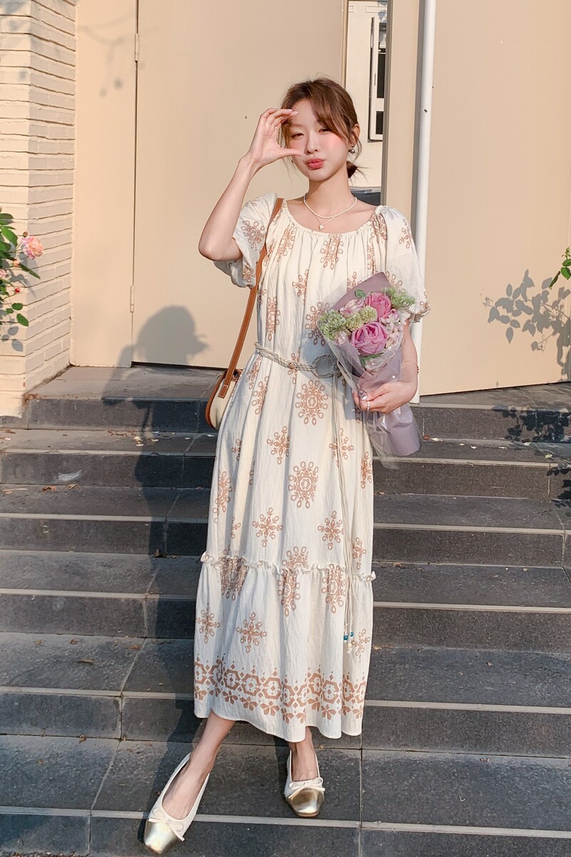 2025【现货夏款】新货印花连衣裙201-Q029-P125-控188,女装连衣裙,浙宝201