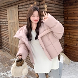 2025【现货冬款】新货粉色连帽羽绒服201-Q307-P245-控348，女装羽绒服，浙宝201