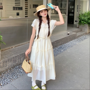 2025【现货夏款】新货飞飞袖仙女连衣裙201-Q075-P125-控188