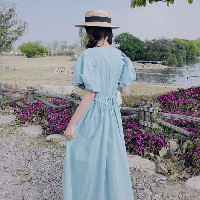 2025【现货夏款】新货泡泡袖连衣裙201-3062-P115-控168,女装连衣裙,浙宝201