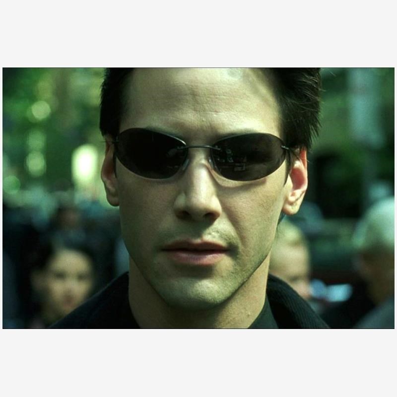 Matrix Style Sunglasses  O黑客帝国尼奥同款太阳眼镜