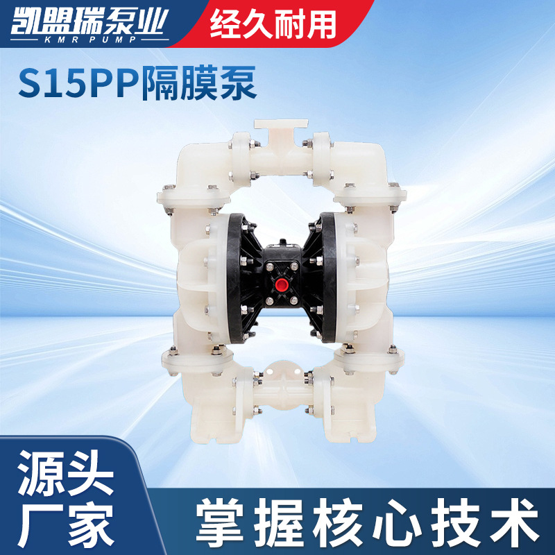 S15PP塑料隔膜泵源头厂家供应S15B3P2PPS100隔膜泵白色气动隔膜泵