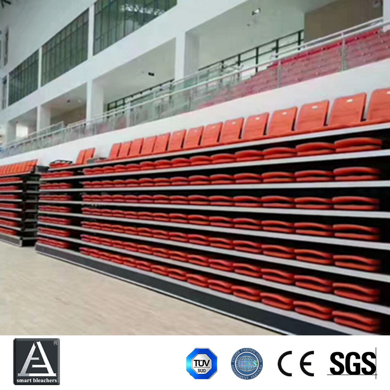 多功能篮球馆移动伸缩看台 大型会馆移动看台 会议室观众看台椅