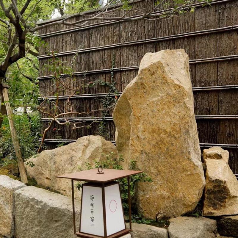 中国假山叠水地景观产黑做造景石校园改造石材背1110景墙外贸找我