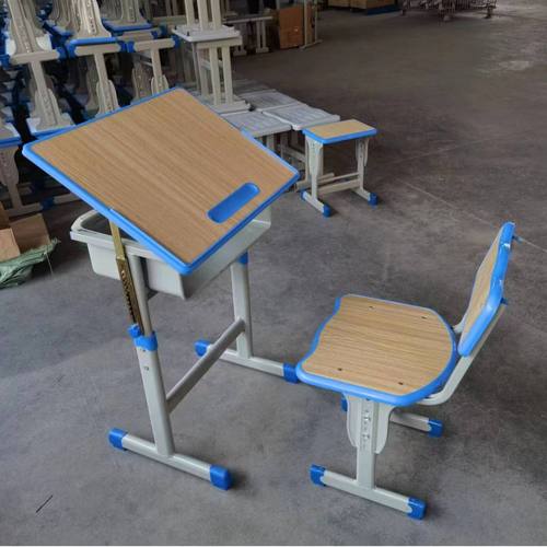 绘画桌美术桌学校美术教室桌椅可倾斜课桌椅素描绘画学生桌椅套装