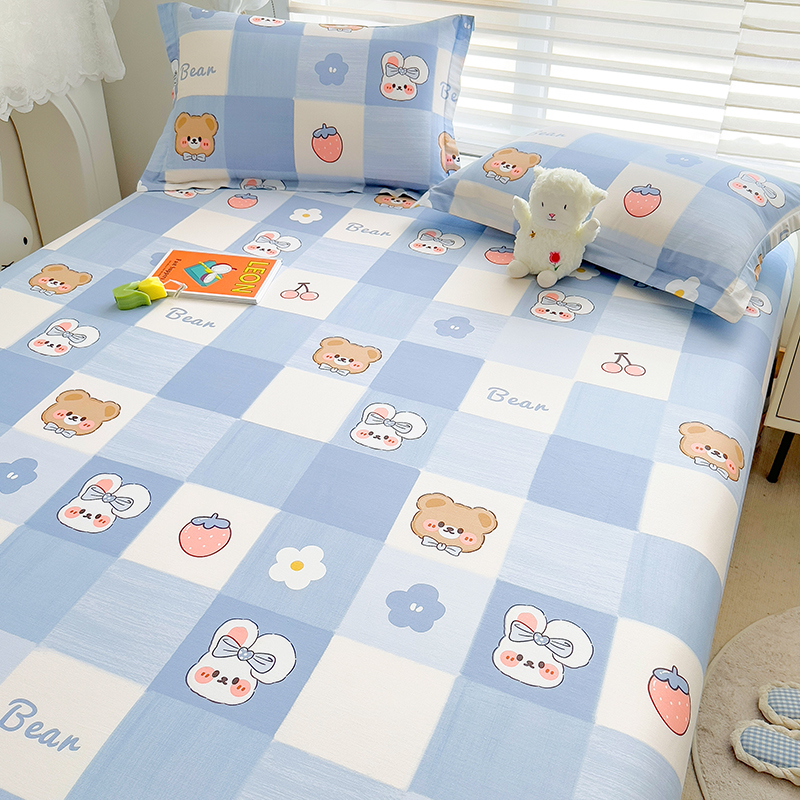 卡通床单单件100全棉被单宿舍单人学生儿童床垫单枕套2三件套