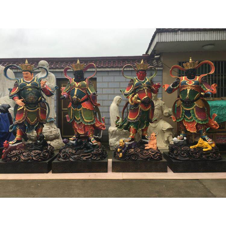 厂家直销佛像 树脂佛像玻璃钢 极彩四大天王 2米2高四大金刚菩萨