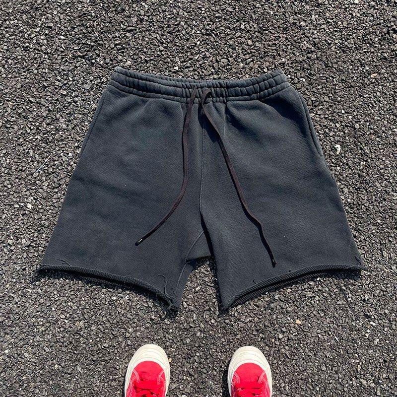 王有病工作室 10年老店!650克美式复古运动款式阔腿短裤毛边设计,男装,时尚防晒服,淘宝优惠券,粉丝福利购,淘宝优惠卷