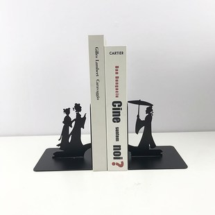 书立架创意家居办公室桌面收纳学生书架桌上个性铁艺造型书夹书靠