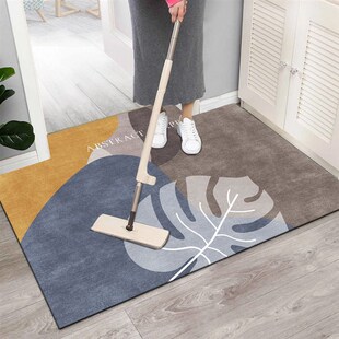 玄关地垫现代简约风免洗可擦门垫入户门耐脏好打理皮革地垫可裁剪