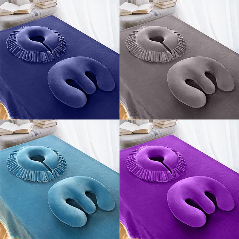 美容院胸趴枕U型枕美容床枕头乳胶F趴趴枕按摩床洞口护脸垫可拆洗