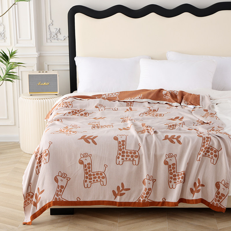 竹纤维冷感毯双层纱布毛巾被夏季薄款成人盖毯冰丝凉感午睡空调被