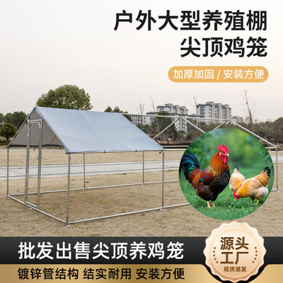厂家 户外养殖笼 可拆卸不变形防水防晒兔笼 尖顶多规格鸡笼