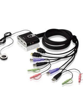 ATEN宏正 CS692 2进1出HDMI电脑切换器转换器USB接口支持无线键鼠