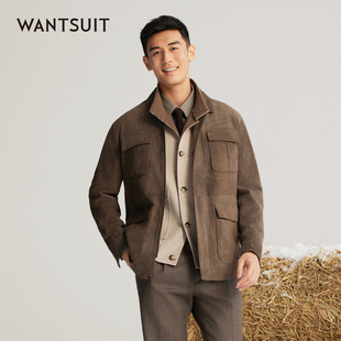 【磨砂雾面羊皮】WANTSUIT猎装皮衣卡哈特夹克外套工装巴恩风复古