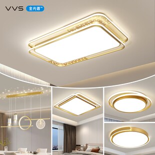 个性 VVS广东中山客厅灯2025年新款 轻奢吸顶主灯全屋智能灯具套餐