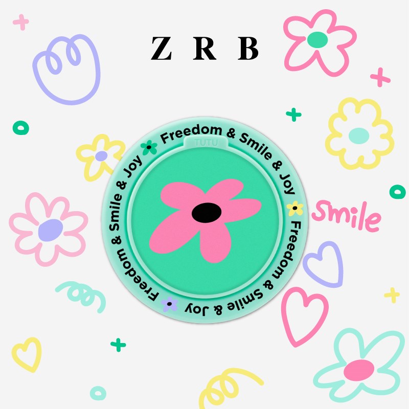 zrb 花卉小花花磁吸手机支架可替换式伸缩气囊支架懒人桌面支架