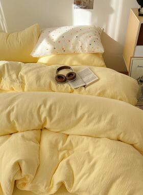 全棉四件2025新三款床单上用套品床纯棉被套被罩学生OYF单人宿舍