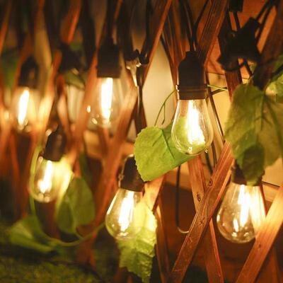 S14太阳灯庭串户外防水泡串灯球能圣诞氛围装饰037灯院跑马灯