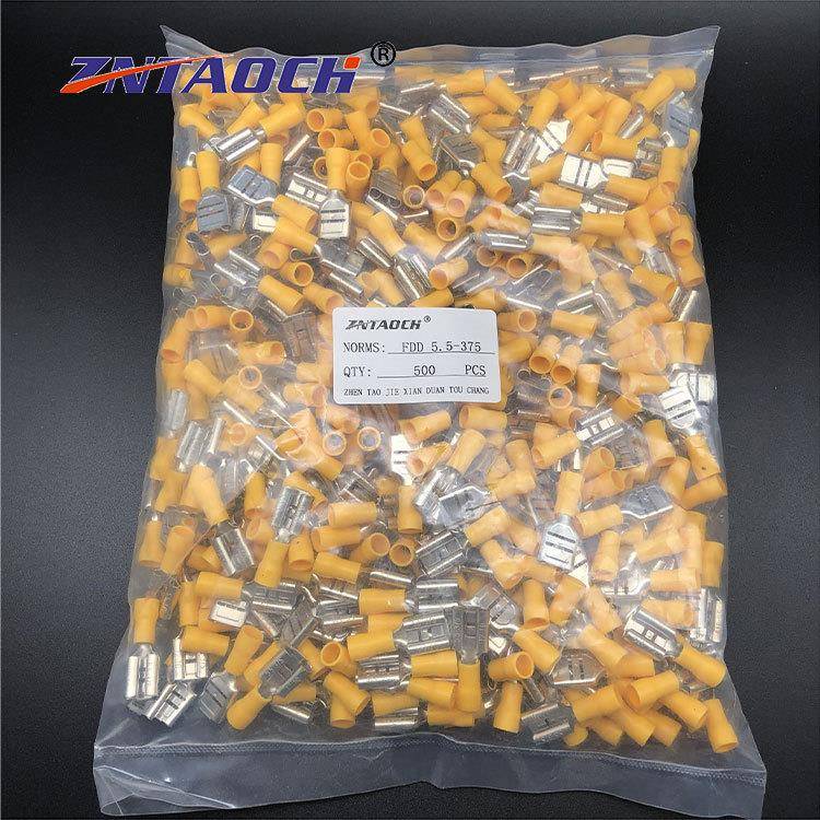 FDD55UMC.375母预绝缘头接9.5插簧5.5平方冷压端子线耳-接线端子5
