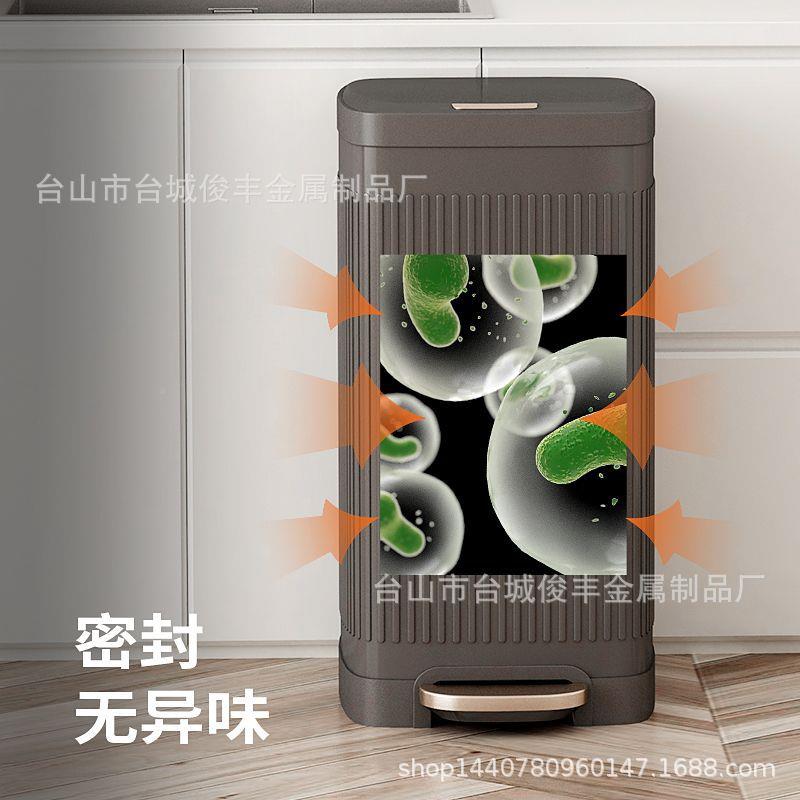 厨房不锈钢脚踏式垃圾BWZ桶大新简约家客用款大容量厅防水带盖号