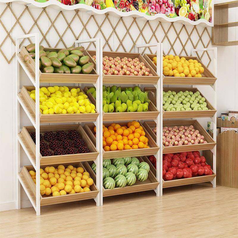 超市水果货架展无品牌/示架多能水果功架子蔬菜架果子蔬店架钢木
