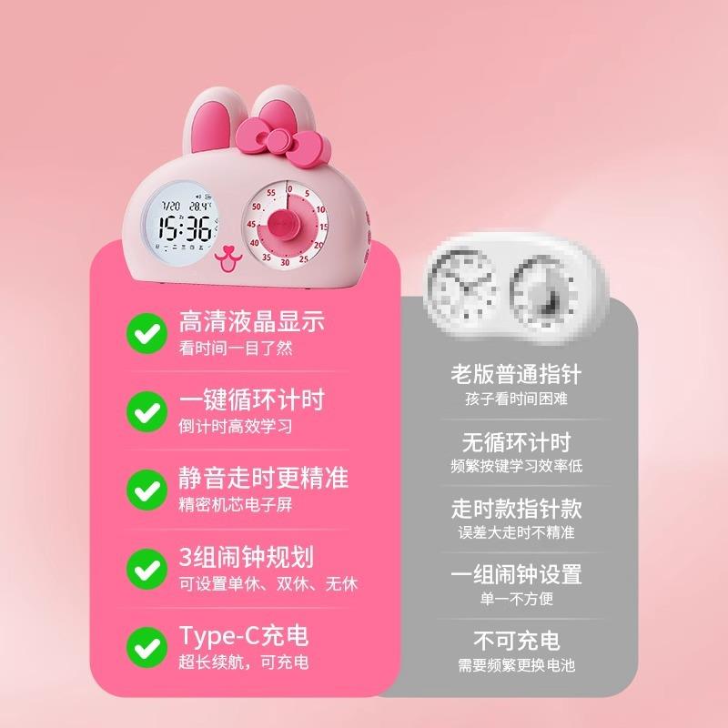 学生计时器儿童学习专自律用神器提器醒定时理管时580间厨房闹钟