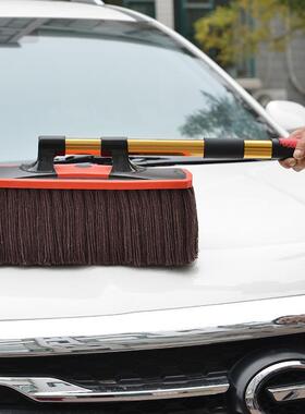 E6J拖车刷子软毛除尘掸子伸缩洗擦蜡车拖把刷车汽蜡CAL刷清洁车用
