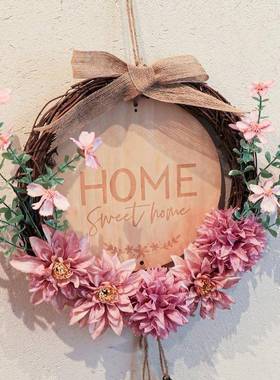 家居花温馨门饰挂环牌装店饰客厅创软装花墙面WXL挂件铺意吊饰猫