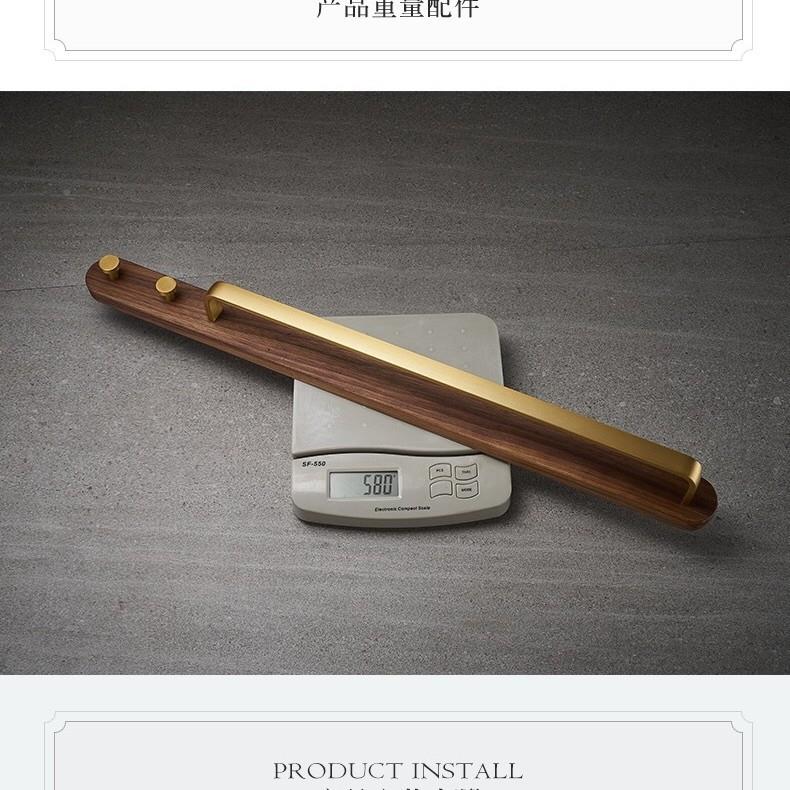 黑胡木免6745桃打孔毛巾杆挂钩壁挂浴洗手间挂件室浴单杆室凉毛巾