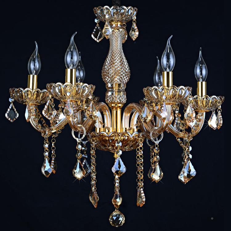 欧式水晶灯蜡烛饰简客灯厅DGN餐吊厅卧欧室吊灯