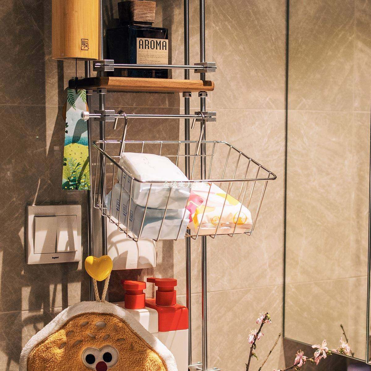 搭配不锈钢置物架厨10053126房洞洞板杂物水果收纳光篮浴室轴挂篮,收纳整理,书桌收纳置物架,淘宝优惠券,粉丝福利购,淘宝优惠卷