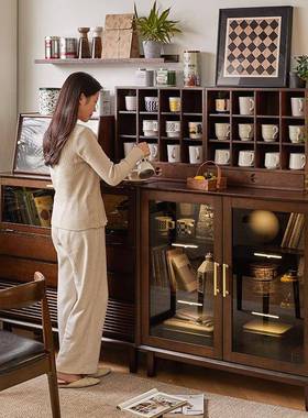 实木合柜餐边组酒柜茶水碗柜餐厅客厅RF-HD428柜储物柜