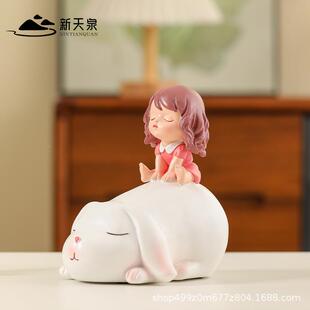 新天泉脂工艺树创意卡关通超萌摆件品可爱清新书桌玄MCA装饰品