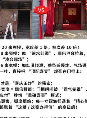 TSR025庭农村结婚2院门子婚礼布置自建房大口婚房布幔布置装饰套