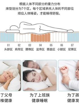 床垫SVZ硬垫家用卧米室租房棕榈席思1.1.2梦米天然椰棕加5硬床垫