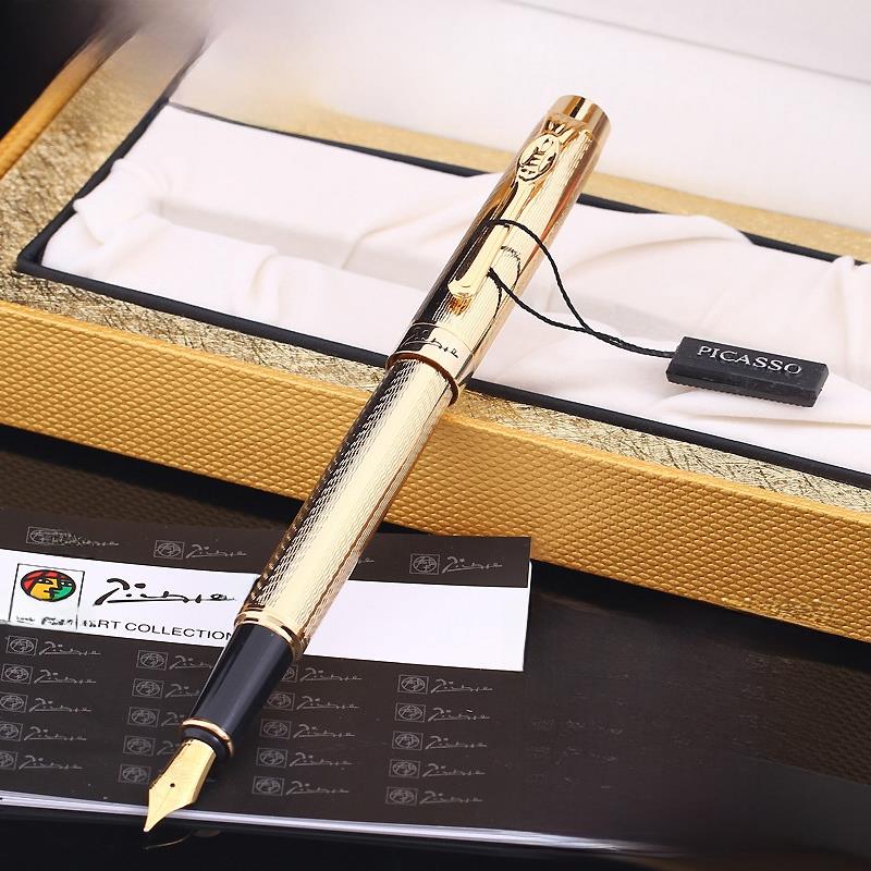 正品皮米奥毕加索铱钢笔933纯黑/金/红男女礼盒商务礼品墨水笔公